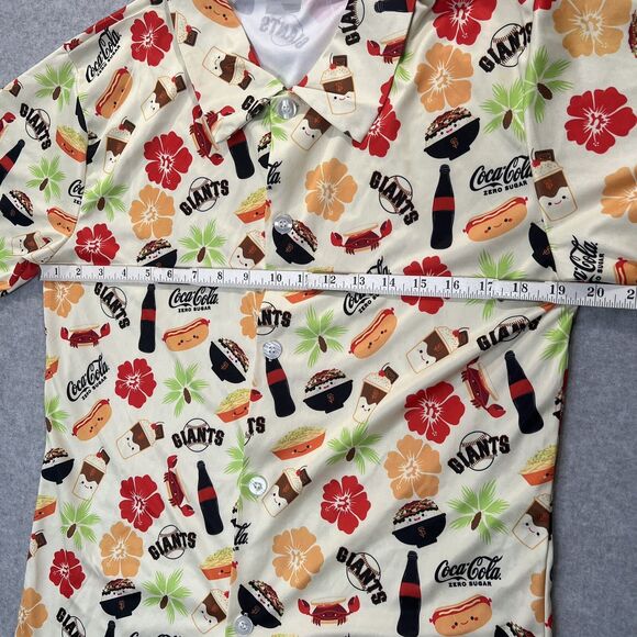 San Francisco Giants Hawaiian Foodie Shirt Size Medium 2023 SGA Aloha Coca Cola - Picture 3 of 7